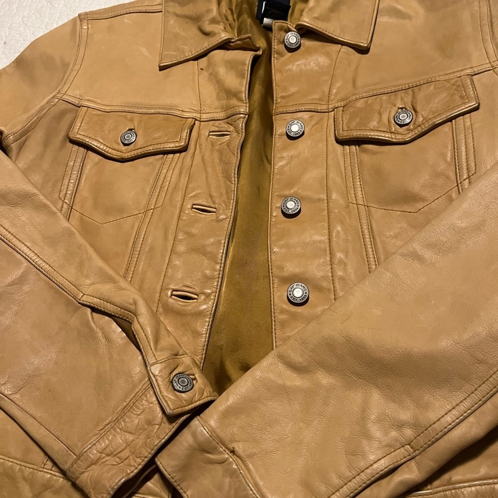 GAP tan leather jacket